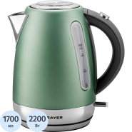 Чайник BRAYER 6111BR. 2200Вт.1,7 л,электрич,сталь окраш, автоотключ