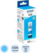 Чернила Epson 108 EcoTank Ink C13T09C24A для Epson L8050/L18050, Cyan 70ml Чернила Epson 108 EcoTank Ink C13T09C24A для Epson L8050/L18050, Cyan 70ml