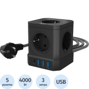 Сетевой фильтр AGNI 5р/3м,3USB 1TYPE-C,черный(TP-VE4U5E-C-3m-black) Сетевой фильтр AGNI 5р/3м,3USB 1TYPE-C,черный(TP-VE4U5E-C-3m-black)