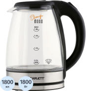 Чайник SCARLETT SC-EK27G36,электрический, стекло, 1800Вт, 1.8л, черный Чайник SCARLETT SC-EK27G36,электрический, стекло, 1800Вт, 1.8л, черный