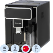 Кофемашина автоматическая BigTech DСМ308,с емк для м-ка,1,5л,зерн 300г,черн Кофемашина автоматическая BigTech DСМ308,с емк для м-ка,1,5л,зерн 300г,черн