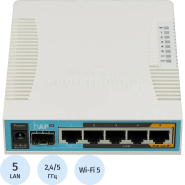 Маршрутизатор MikroTik hAP ac (RB962UIGS-5HACT2HNT) Маршрутизатор MikroTik hAP ac (RB962UIGS-5HACT2HNT)