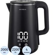 Чайник SUPRA KES-1888DP, 2л,2200ВТ, черный Чайник SUPRA KES-1888DP, 2л,2200ВТ, черный